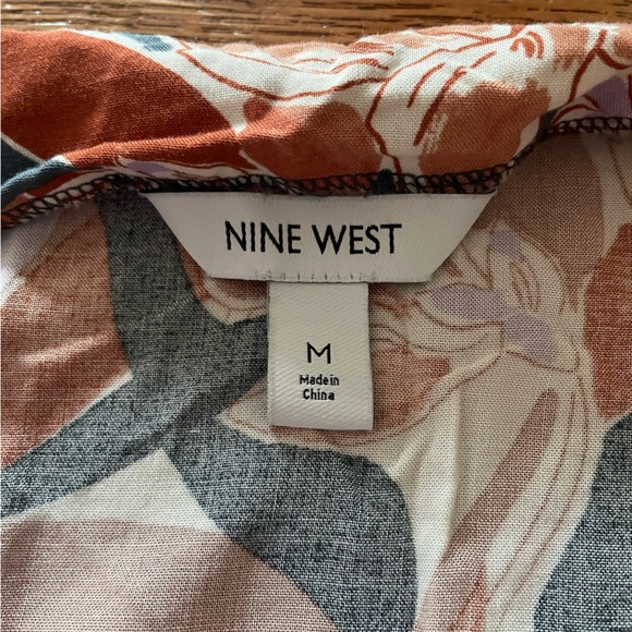 Nine West Floral Asymmetric Ruffle Hem Slip Skirt Medium Fairy Bloomcore Boho - Picture 3 of 9